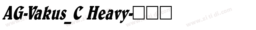AG-Vakus_C Heavy字体转换